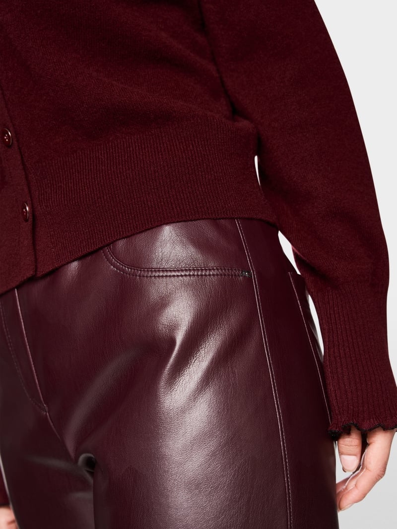 Marc Cain Pantalon Ecoleder Bordeaux