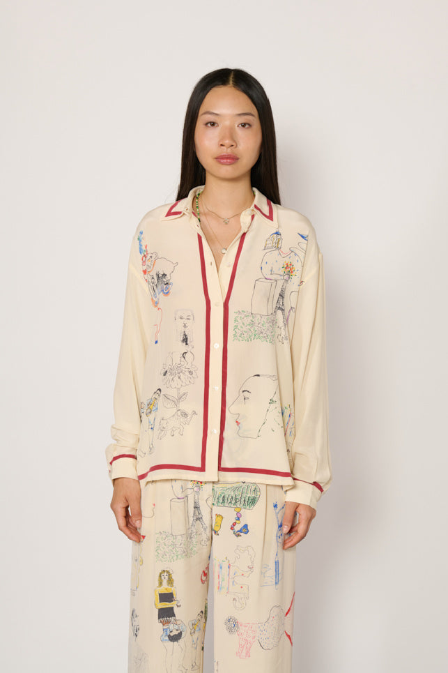MII Blouse Print