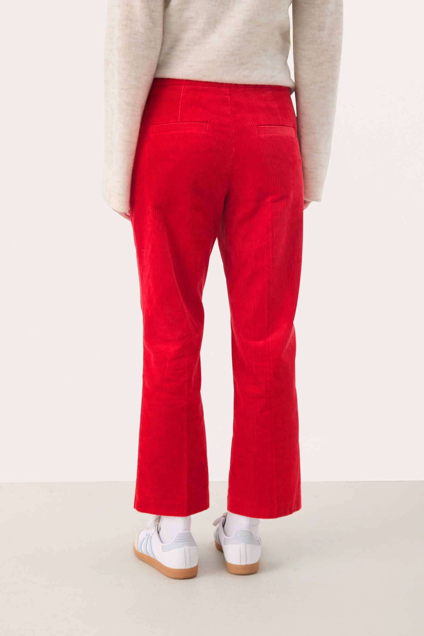 Part Two Ribfluwelen Pantalon Rood