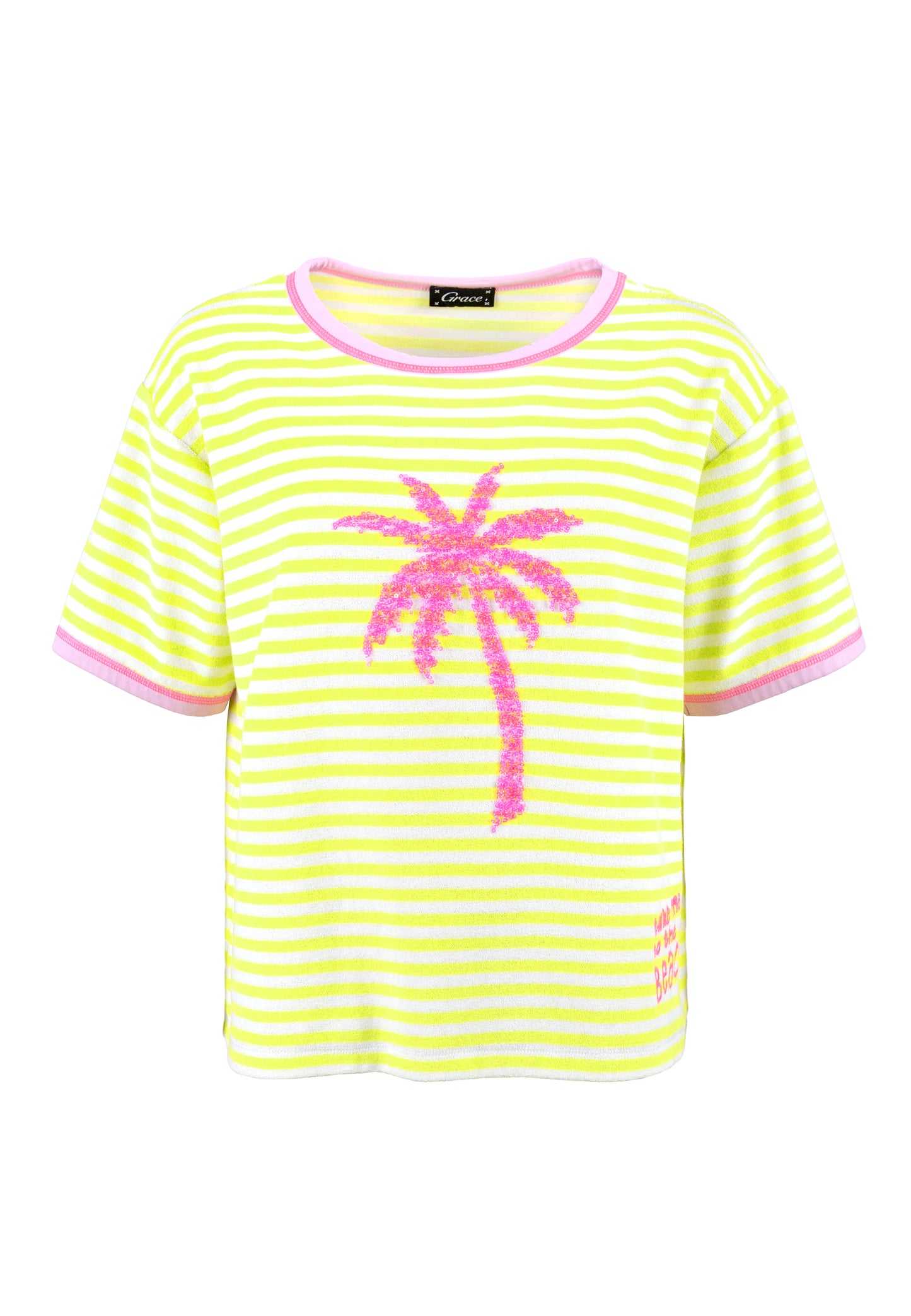 Grace Sweater Streep/Fluogeel