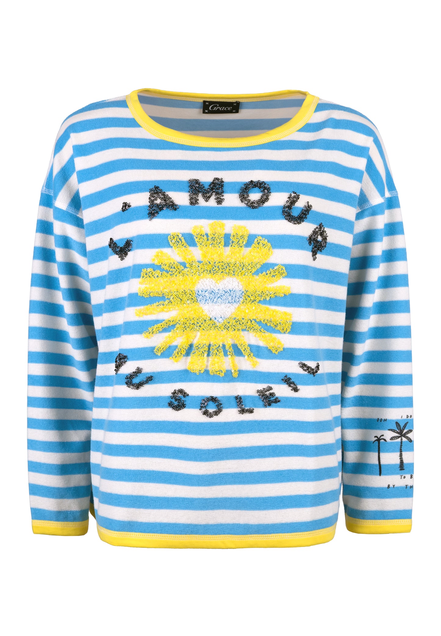 Grace Sweater Streep/Lichtblauw