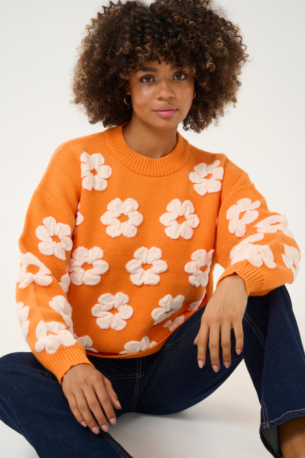 Culture Charia Pull Print Oranje