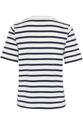 Part Two Tshirt Streep Ecru/donkerblauw