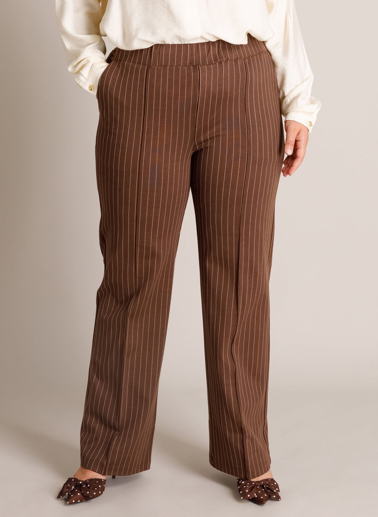 Yest Pantalon Streep Bruin