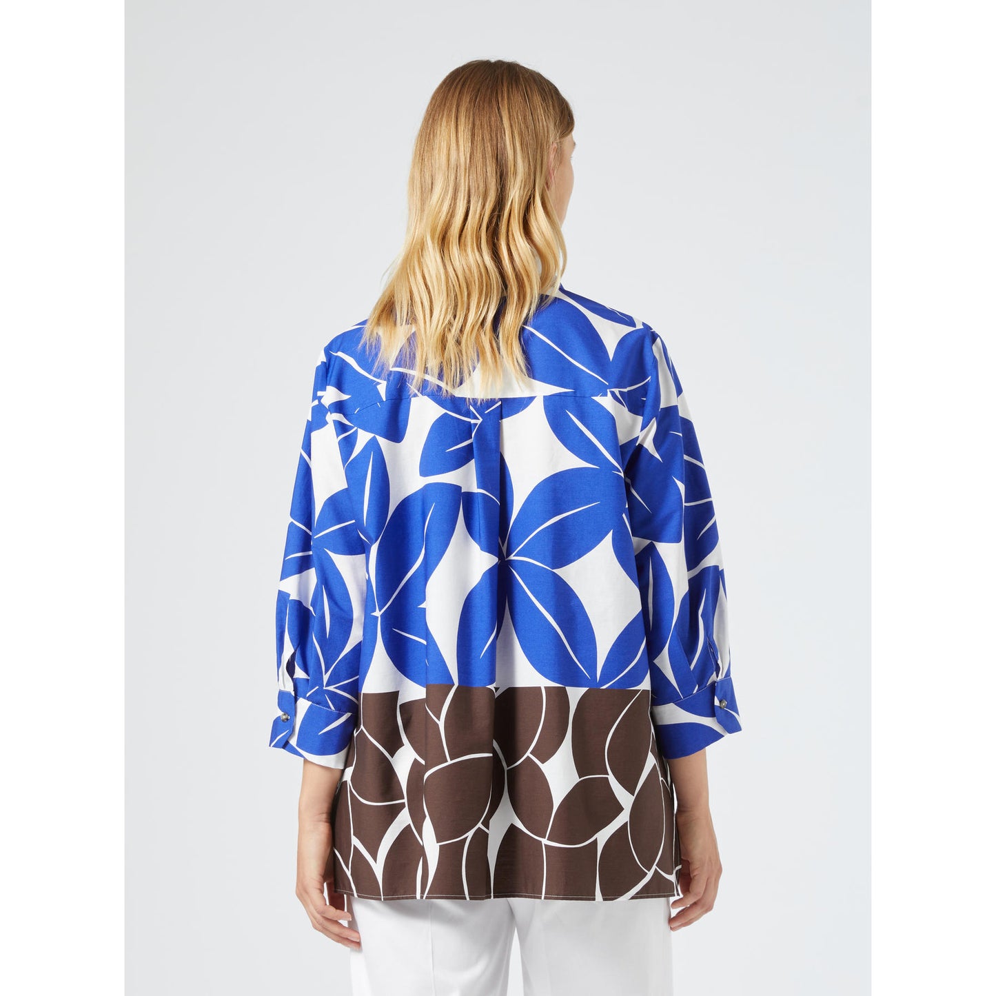 Persona By MR Blouse Print Blauw/Bruin