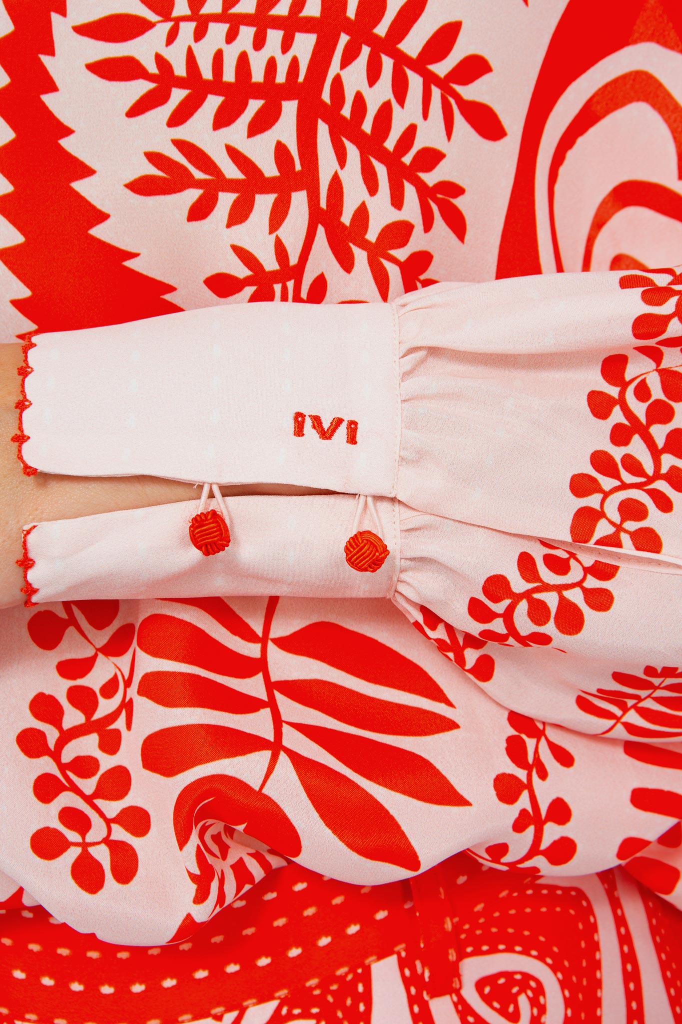 IVI Blouse Print Roze/Rood