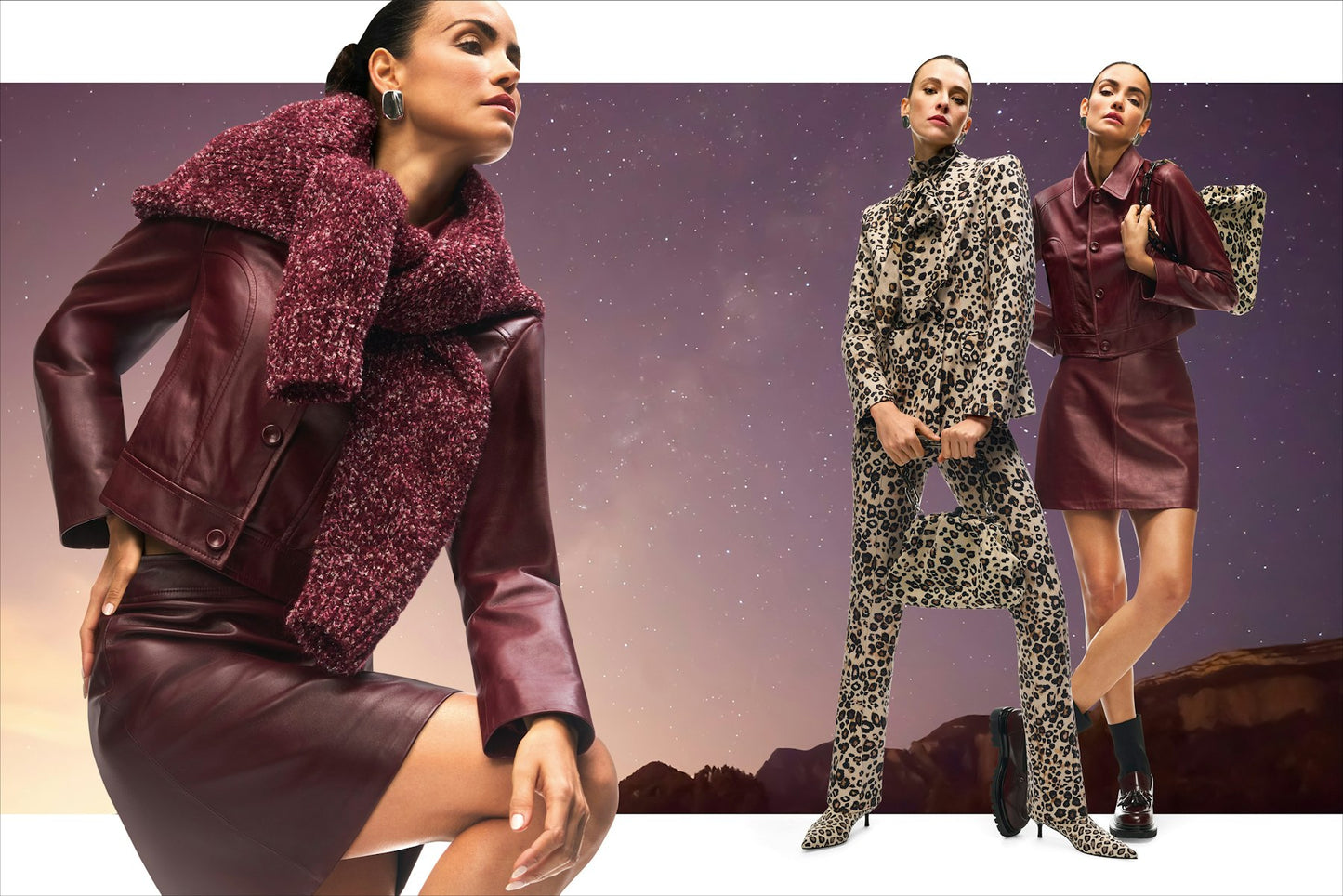 Marc Cain Blazer Leder Bordeaux