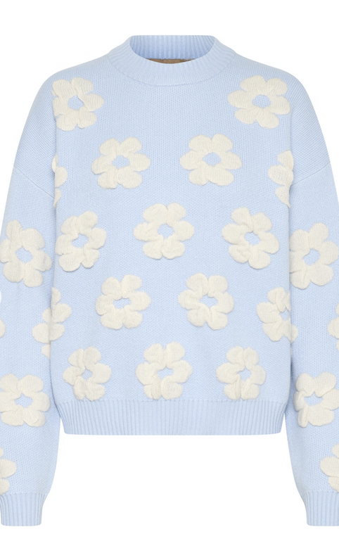 Culture Charia Pull Print Lichtblauw