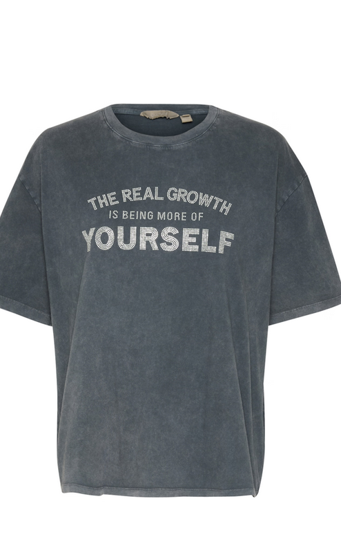 Culture Tshirt Print Grijs