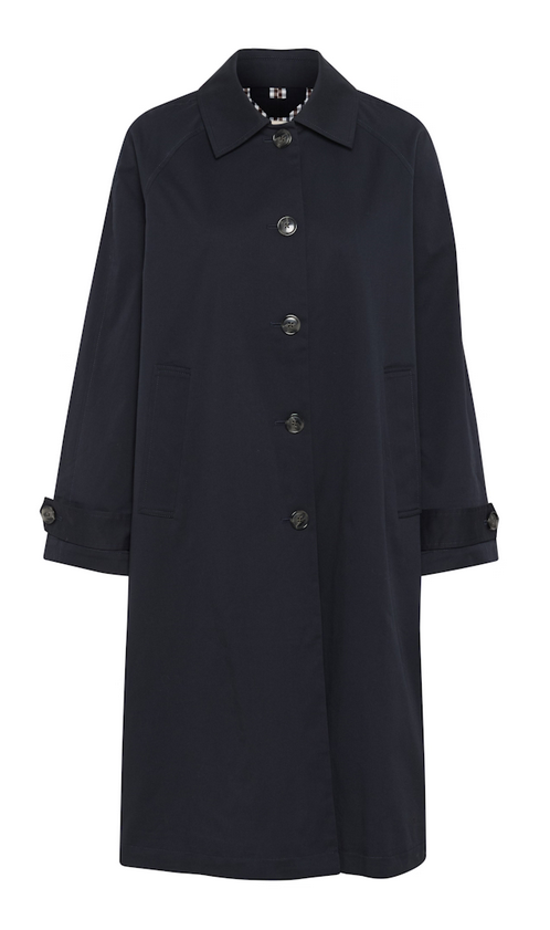 Part Two Trenchcoat Natia Donkerblauw