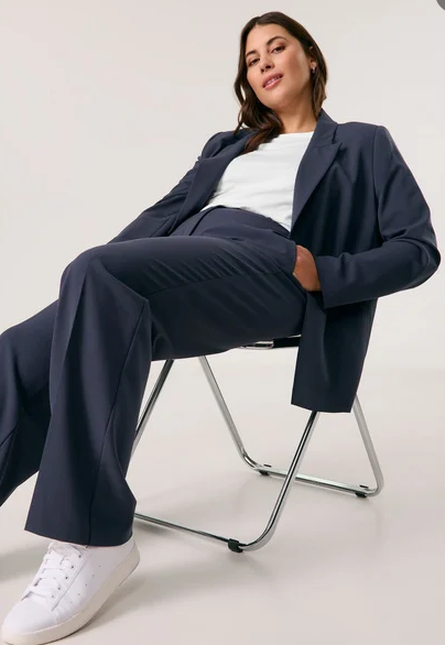 Samoon Blazer Donkerblauw