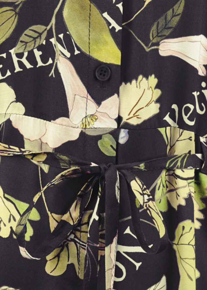 Riani Kleed Lang Print Blauw