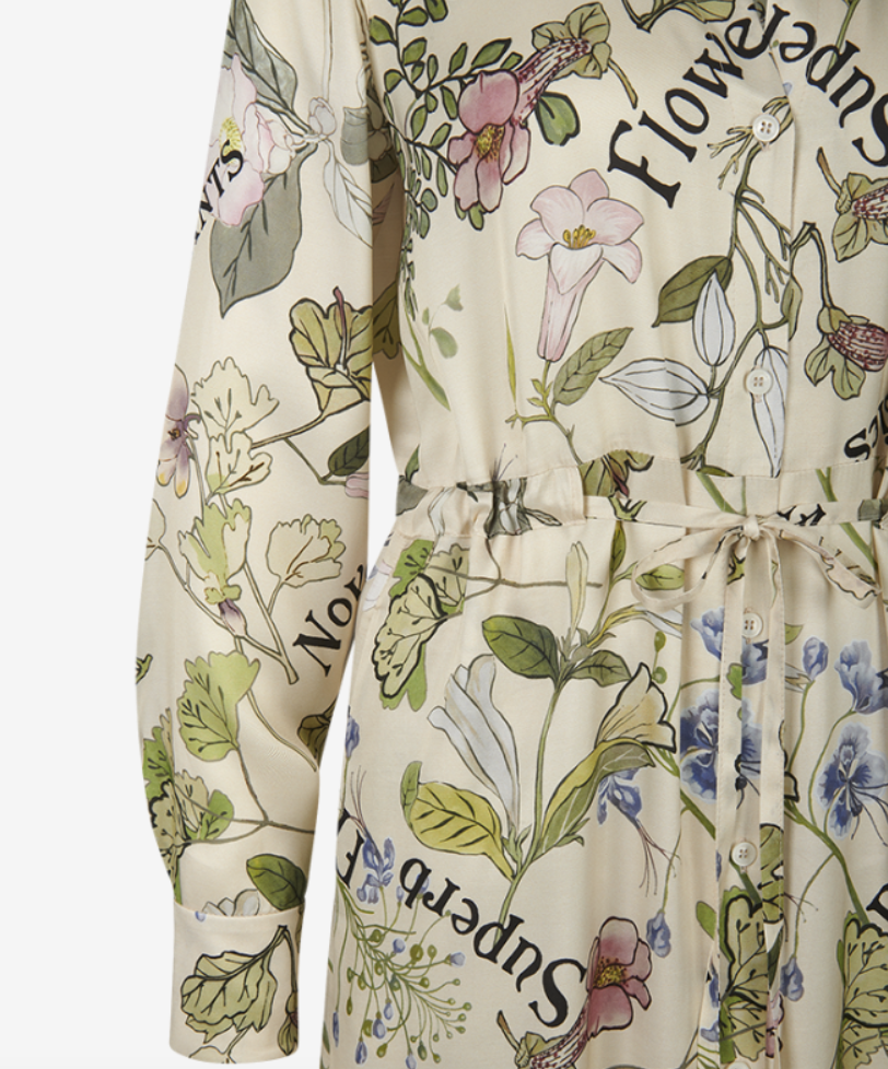 Riani Kleed Lang Print Ecru