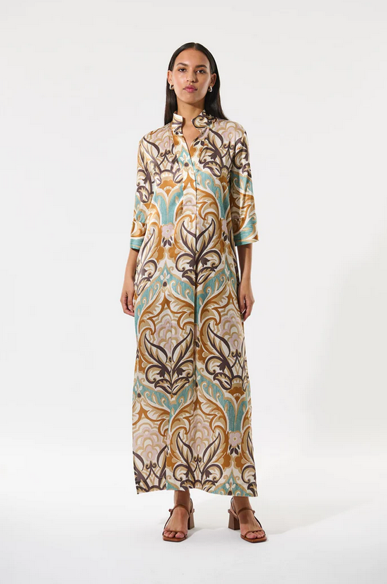 Dea Kudibal Kleed Lang Print Beige
