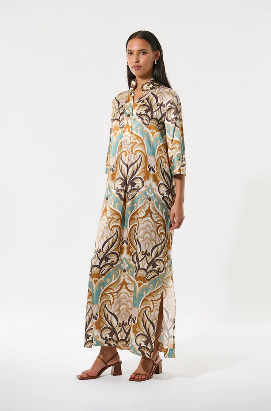 Dea Kudibal Kleed Lang Print Beige
