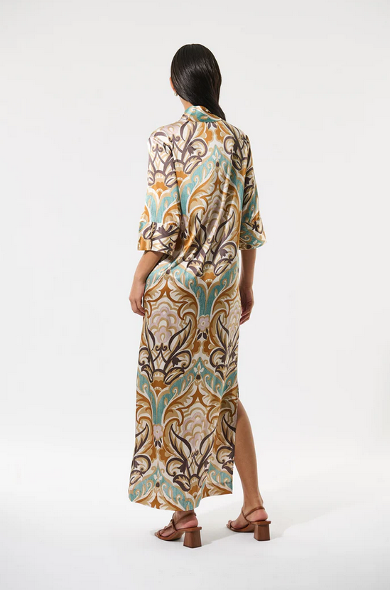 Dea Kudibal Kleed Lang Print Beige