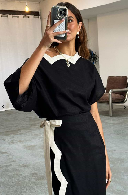 NFD Blouse Zwart/Ecru