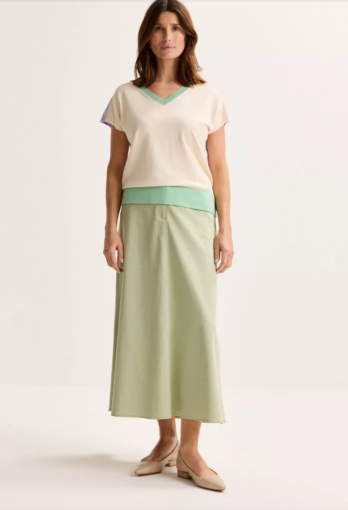 Améline Pull Ecru/Groen