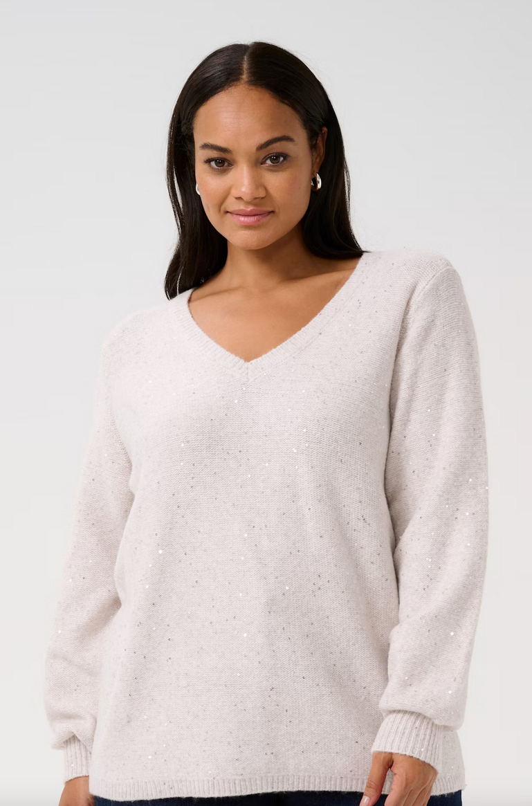 Kaffe Curve Pull Beige/Glitter