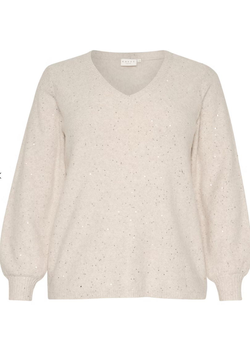 Kaffe Curve Pull Beige/Glitter