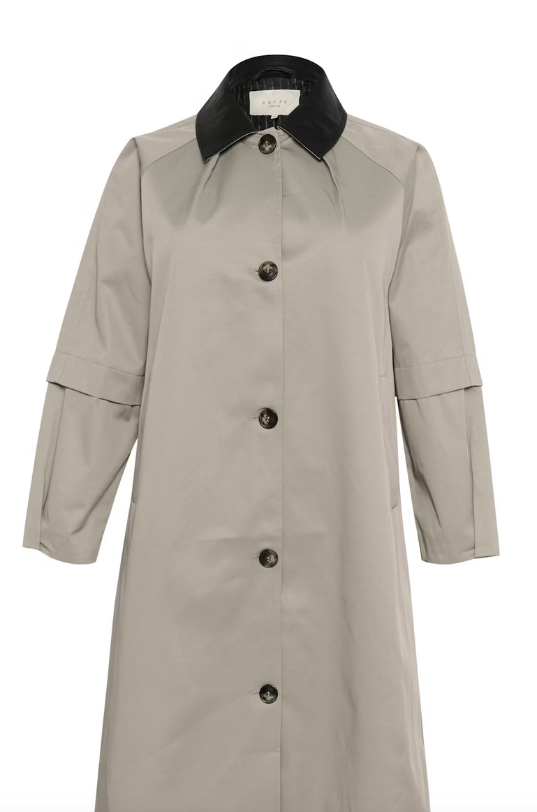Kaffe Curve Trenchcoat Taupe
