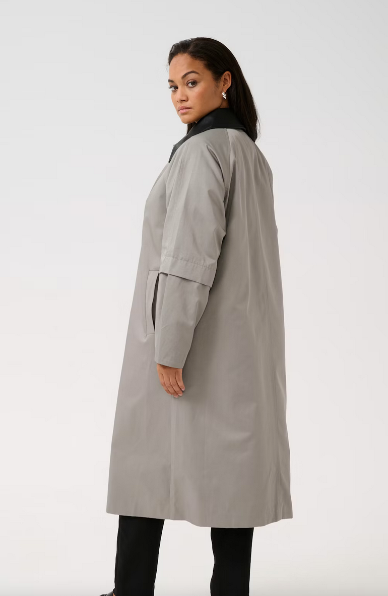 Kaffe Curve Trenchcoat Taupe