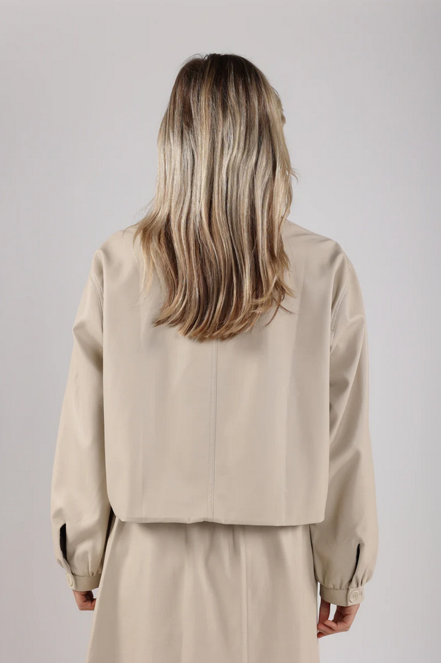 Nukus Blazer Leder Beige