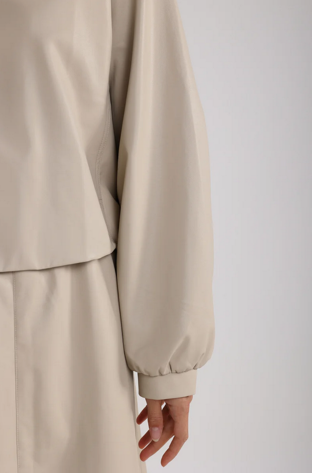Nukus Blazer Leder Beige