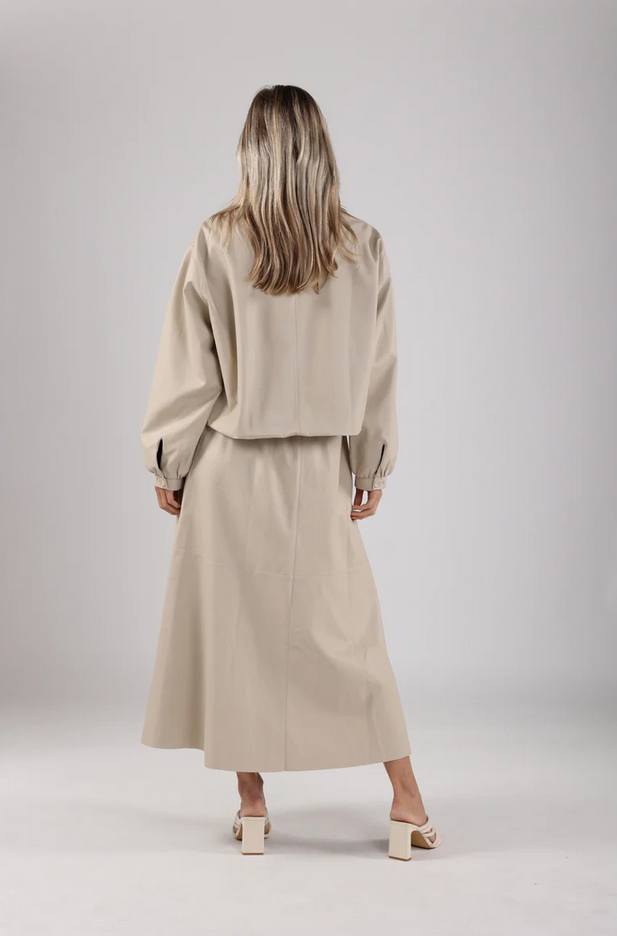 Nukus Rok Ecoleder Beige