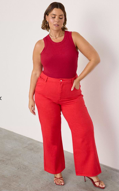 Never Fully Dressed Pantalon Jeans Rood