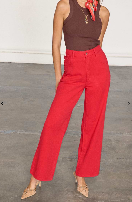 Never Fully Dressed Pantalon Jeans Rood