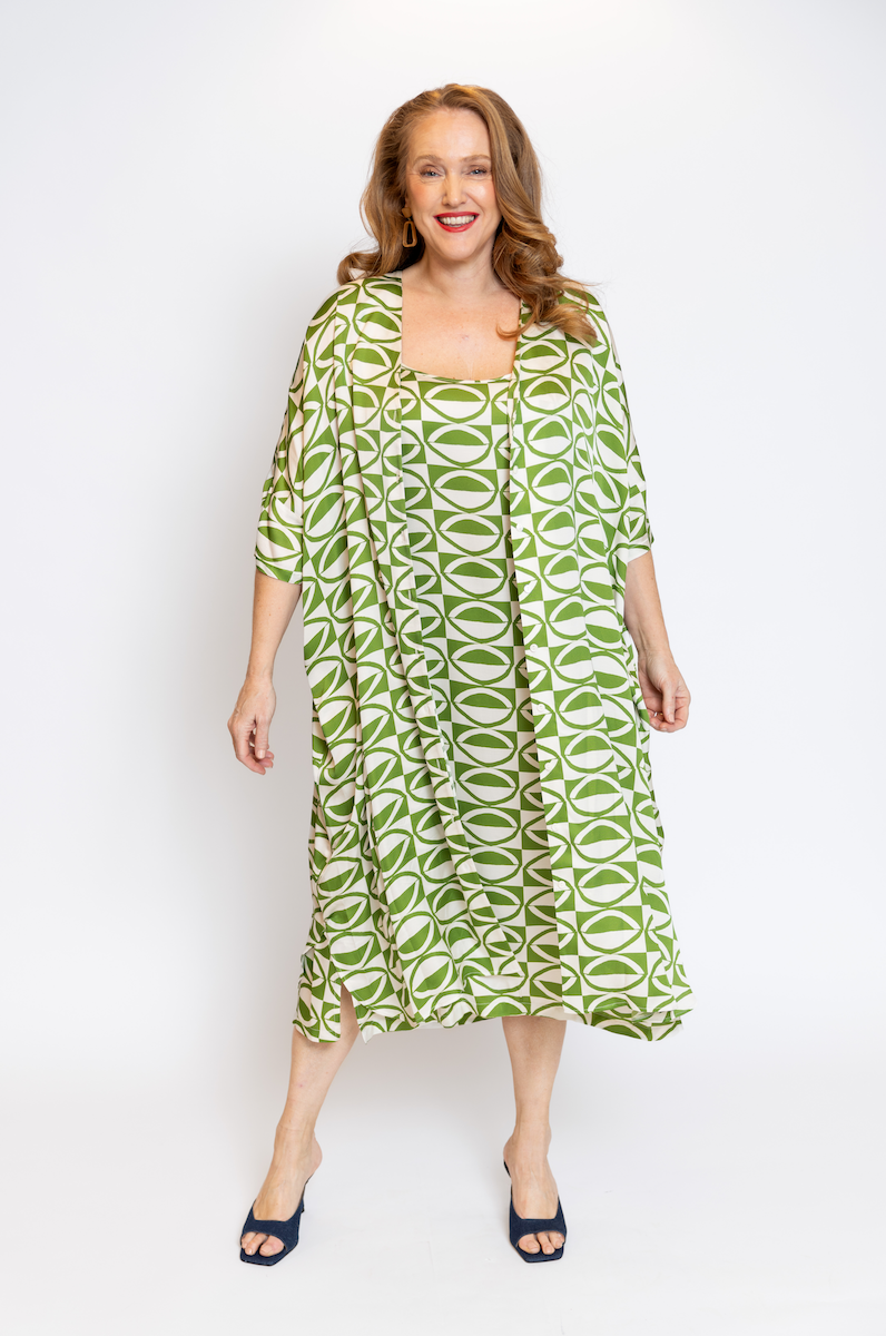 La Camicia Onderkleedje Print Groen