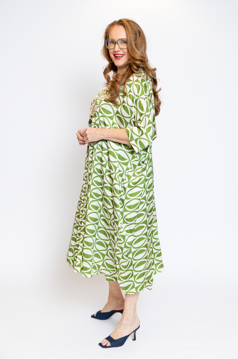 La Camicia Kleed Print Groen