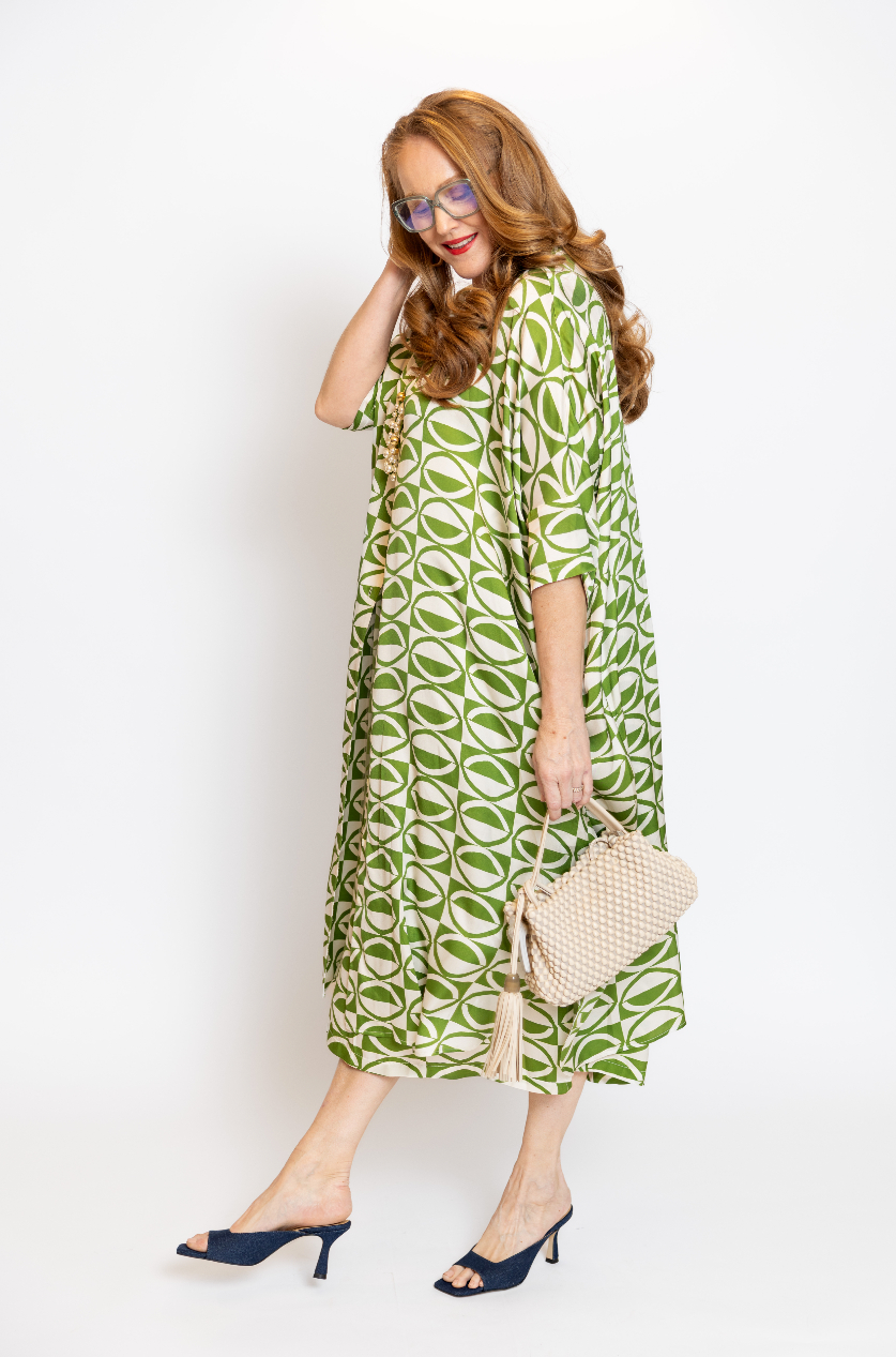 La Camicia Kleed Print Groen