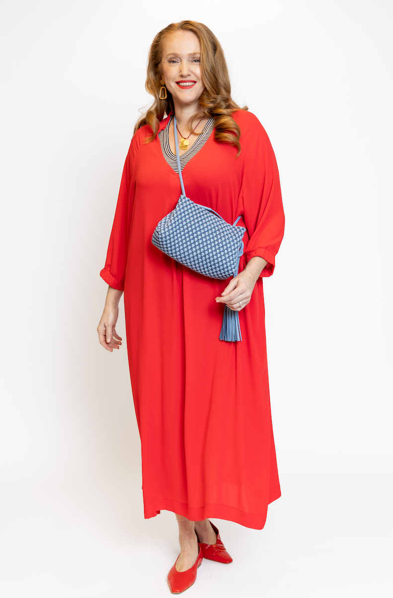 La Camicia Kleed Lang Rood