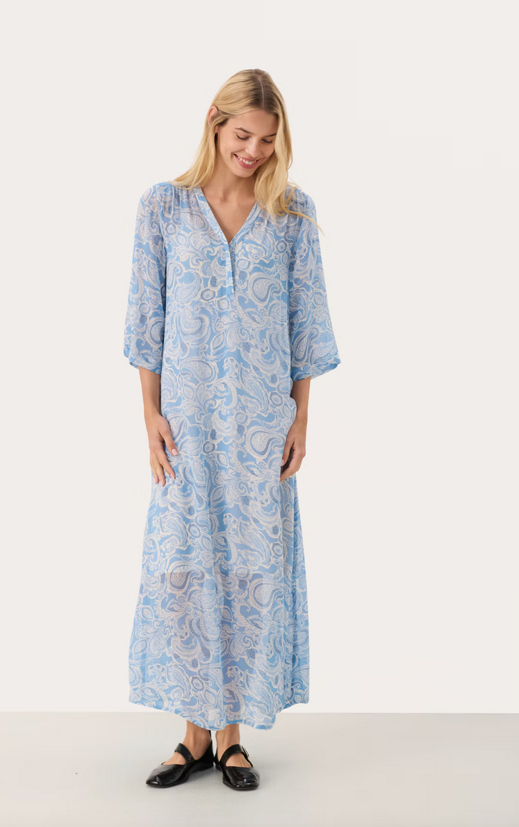 Part Two Kleed Lang Print Blauw
