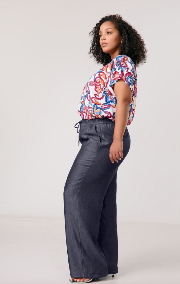 Samoon Pantalon Jeans Blauw