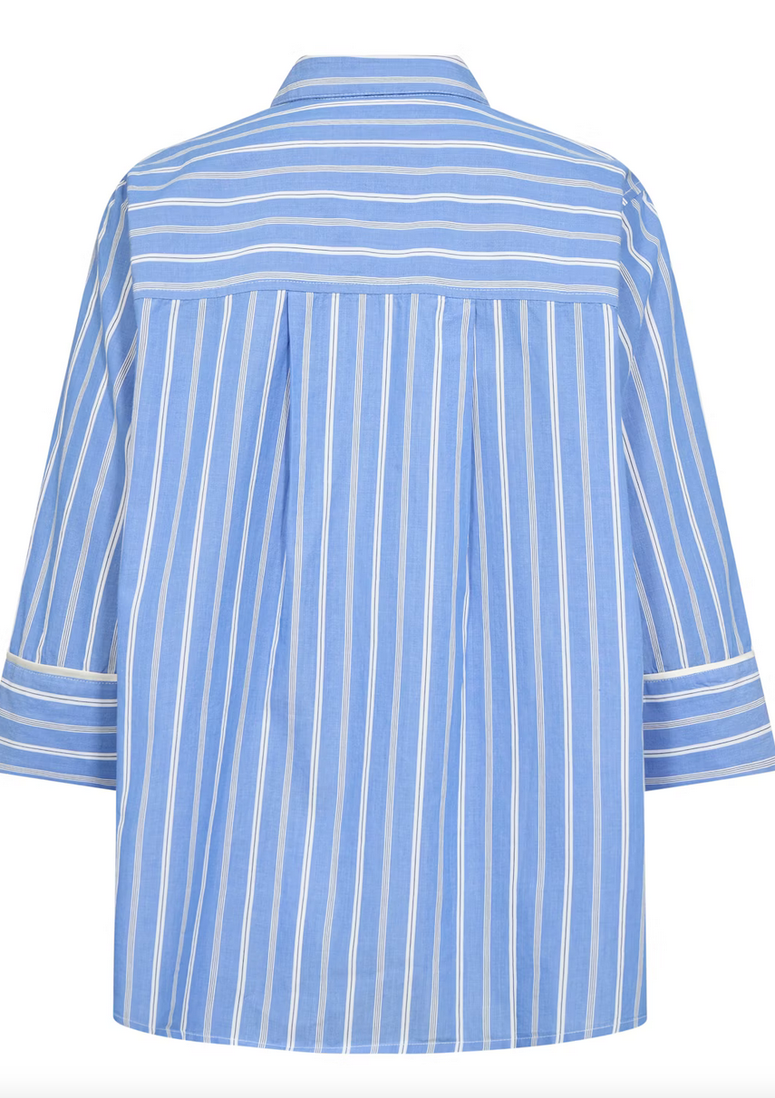Culture Blouse Streep Lichtblauw