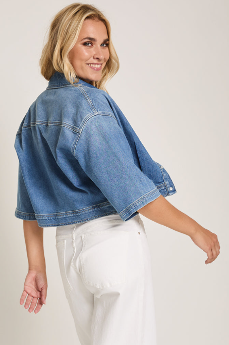 Parami Jeansvest Blauw