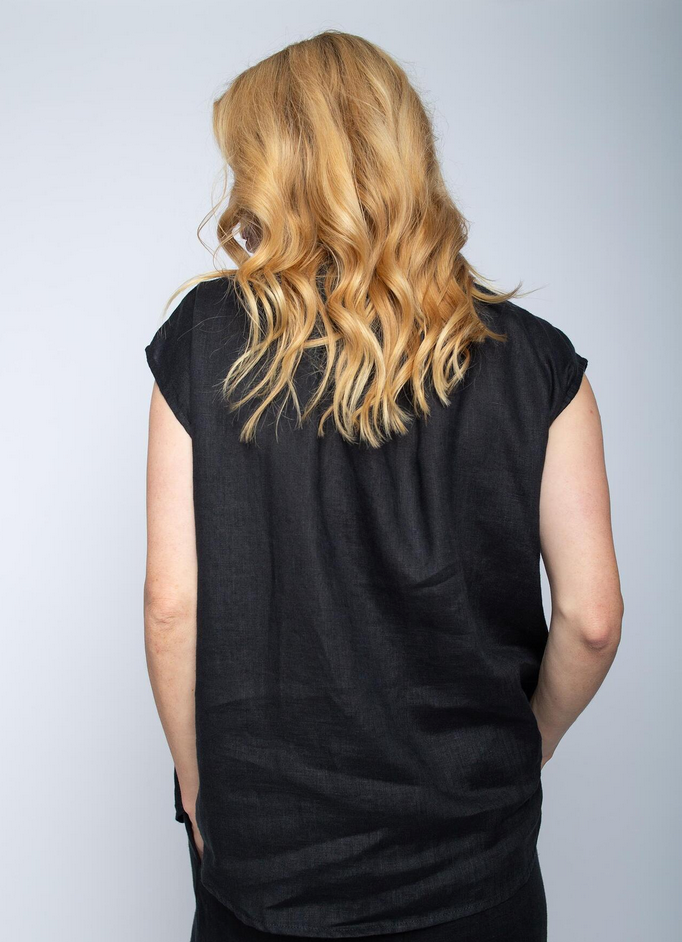 Emily Blouse Linnen Zwart