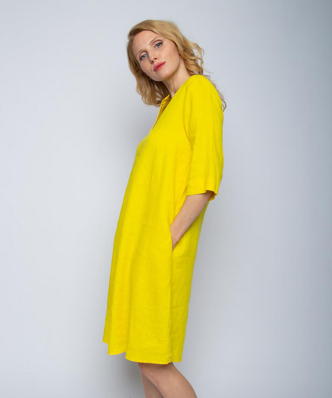 Emily Kleed Linnen Geel