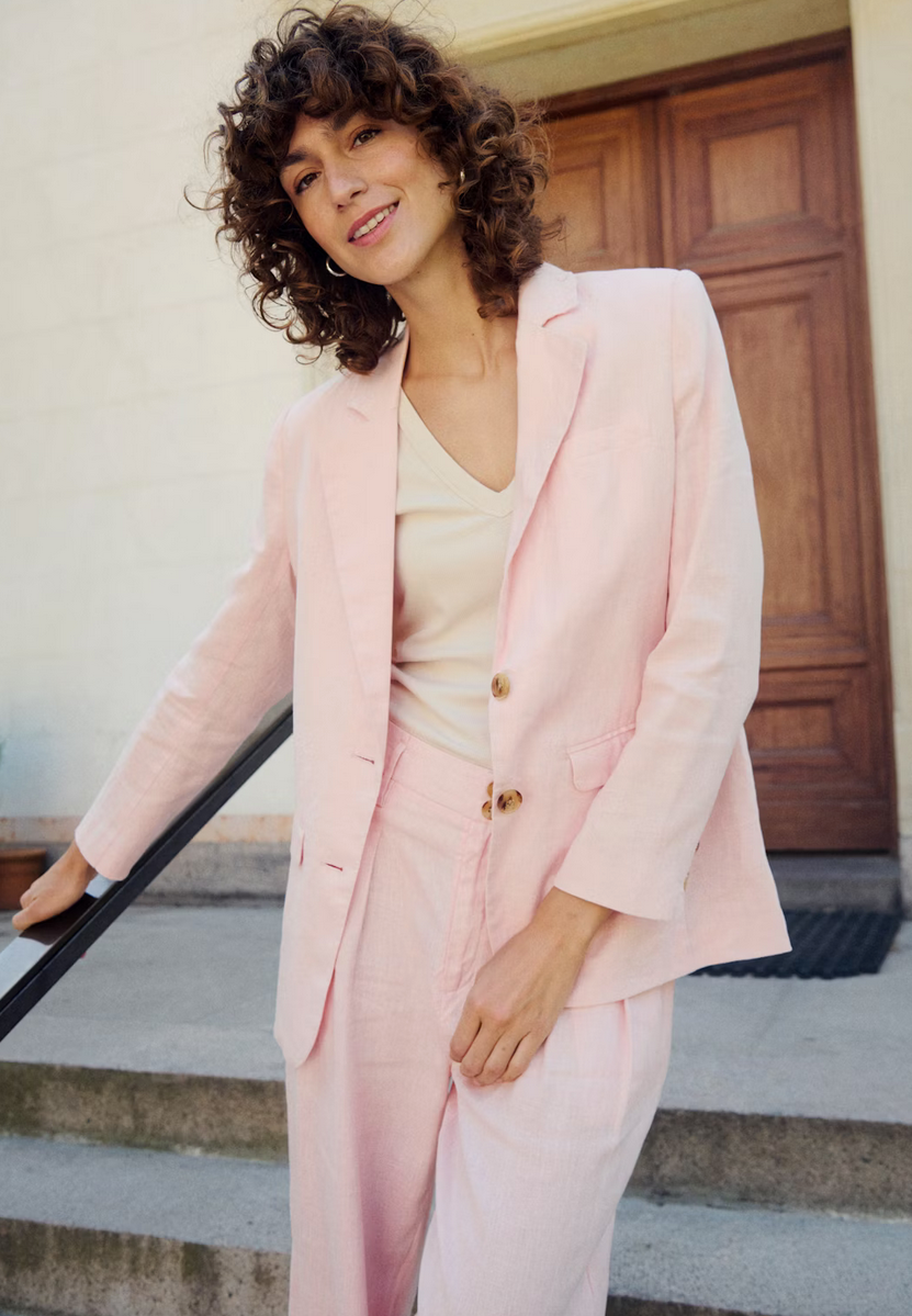 Part Two Blazer Linnen Roze