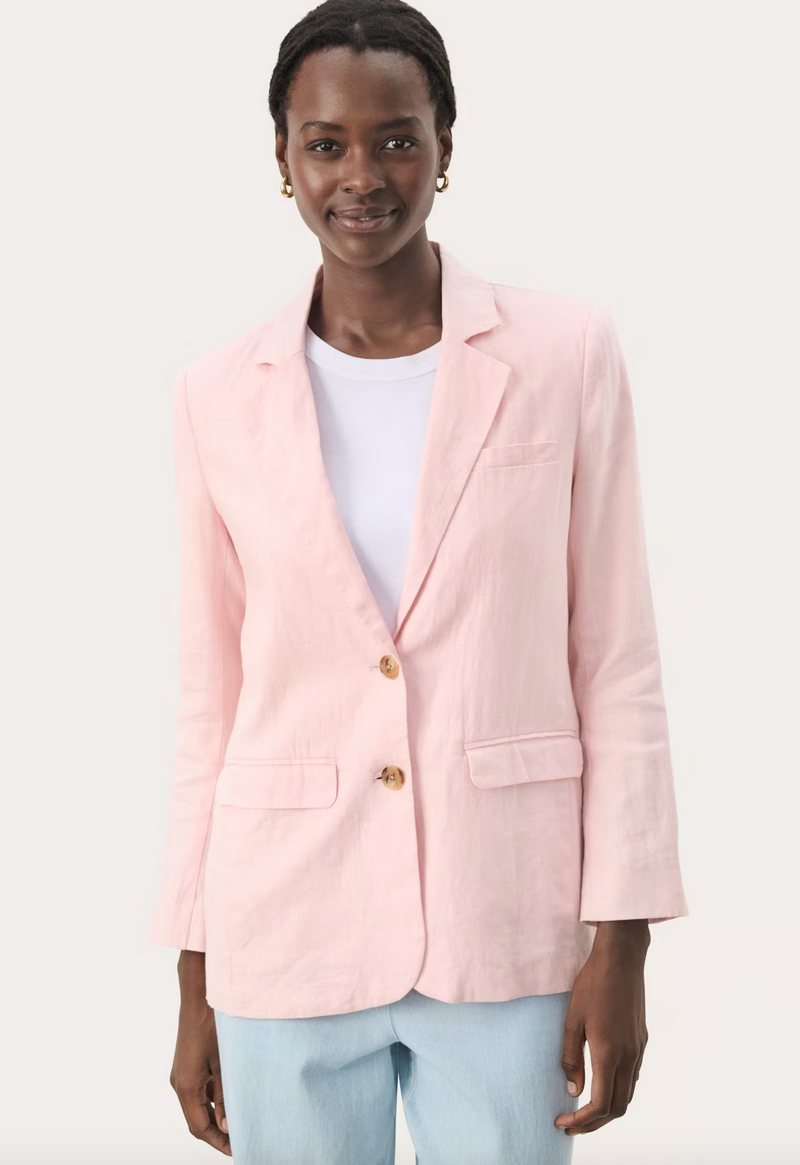 Part Two Blazer Linnen Roze