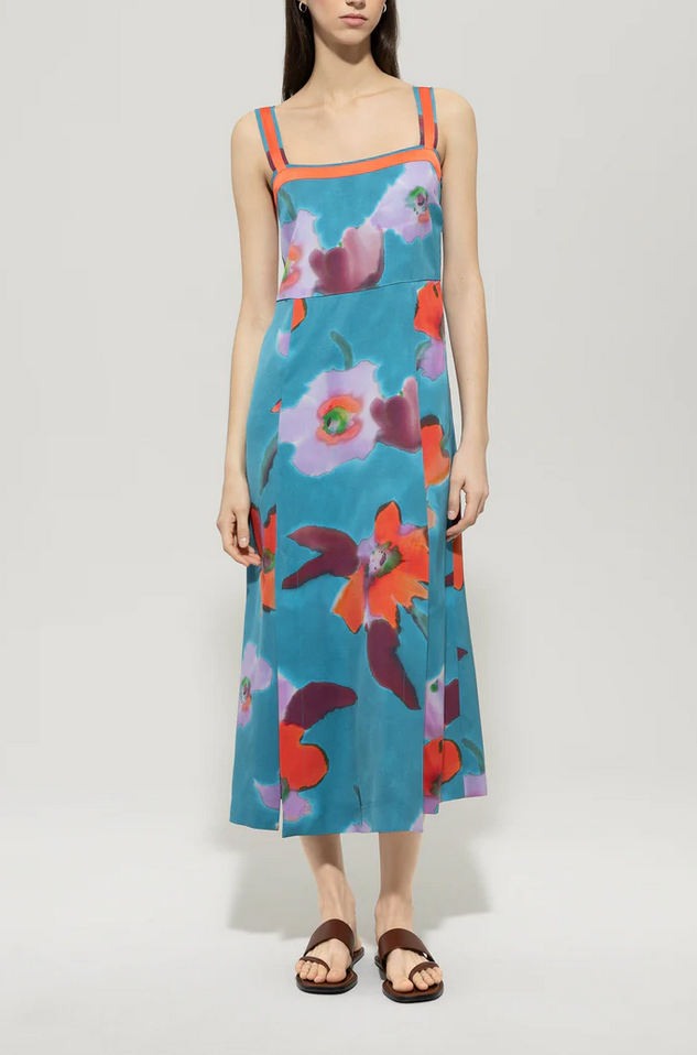 Luisa Cerano Open Kleed Lang Print