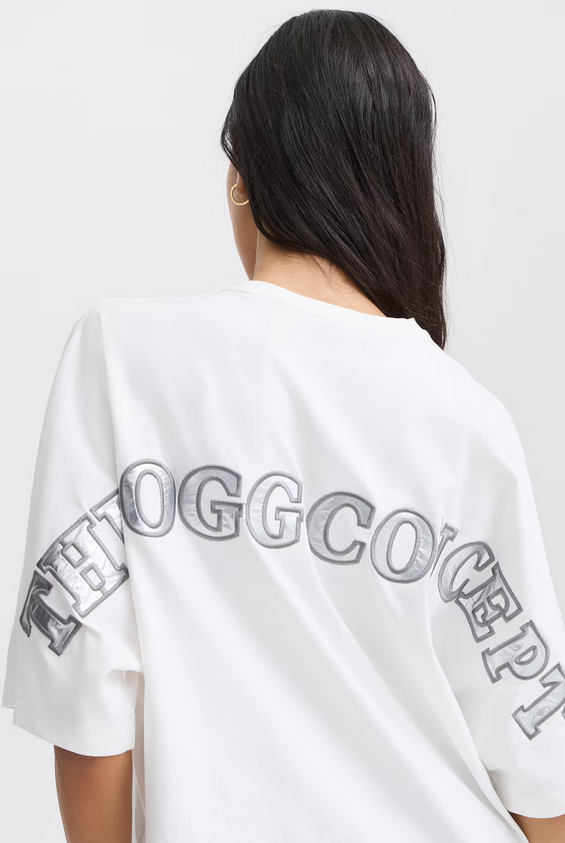TheJoggConcept Tshirt Ecru/Zilver