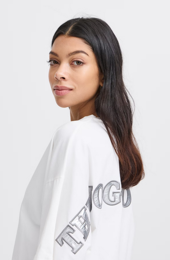 TheJoggConcept Tshirt Ecru/Zilver