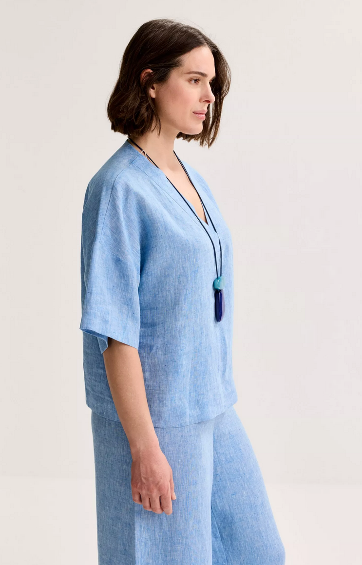 Mayerline Blouse Linnen Lichtblauw