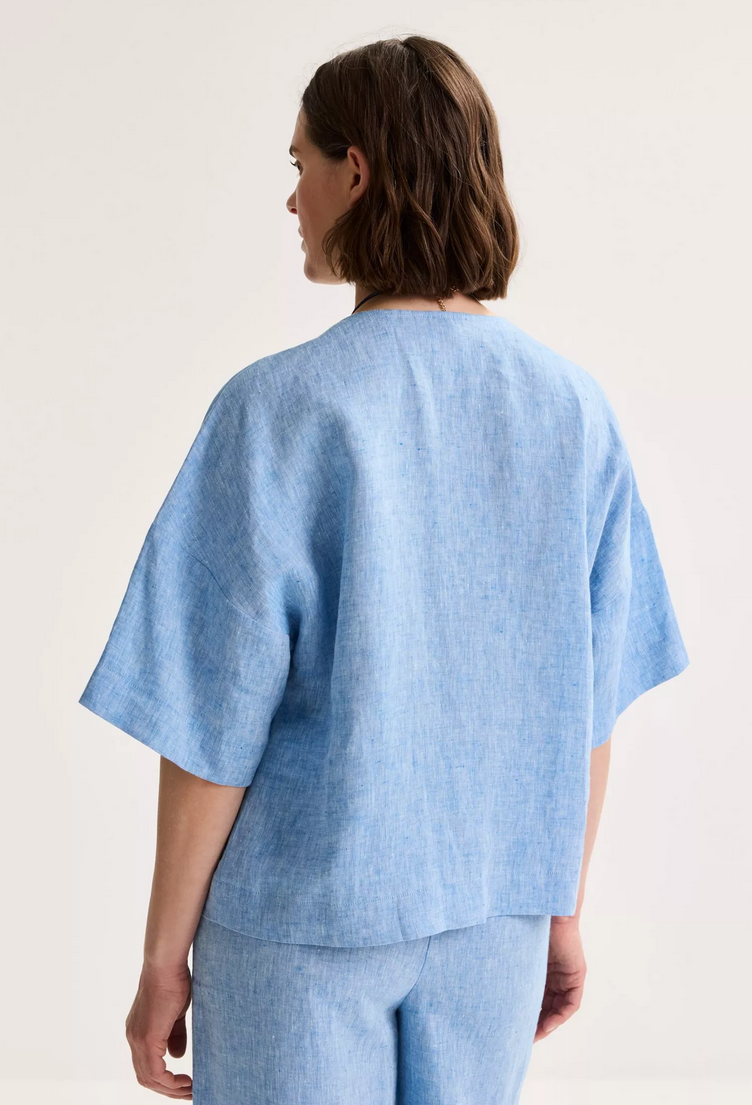 Mayerline Blouse Linnen Lichtblauw