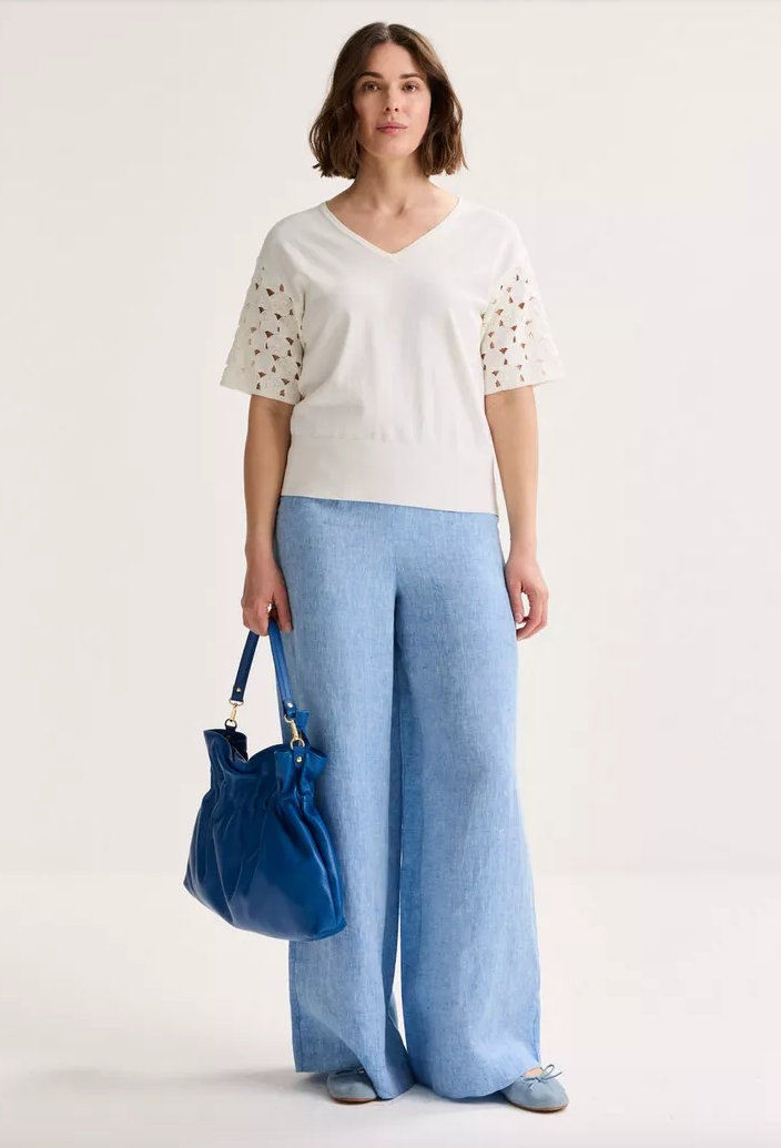 Mayerline Pantalon Linnen Lichtblauw