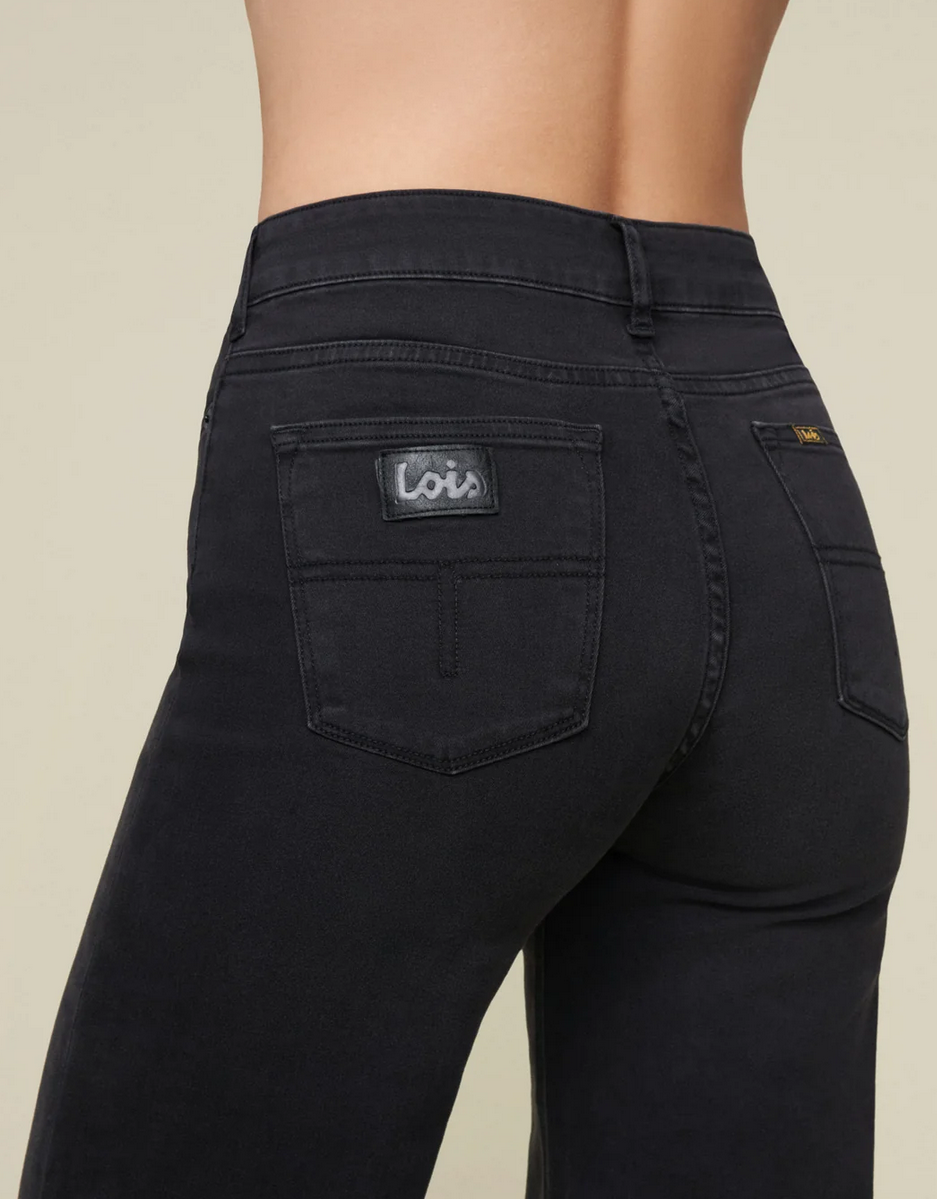 Lois Palazzo Jeans Zwart L32